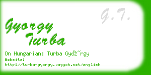 gyorgy turba business card